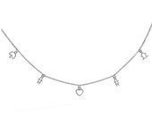 Les Trésors De Lily [K4159] - Collier Argent 'Bonheur' argenté - 10x8 mm