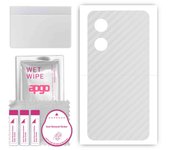 apgo Protective Skin Sticker for the back compatible with Honor Play 40S, Wrap Film, Foil, Vinyl - Pattern Transparent Carbon