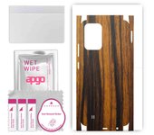 apgo Protective Skin Sticker for the back+sides compatible with Realme Narzo 50i, Full Wrap Film, Foil, Vinyl - Pattern Tigerwood