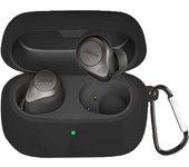 Funda protectora de silicona Lamshaw para Jabra Elite 85t con traba para la mano para protección contra golpes y arañazos. Estuche de almacenamiento para auriculares compatible con Jabra. negro