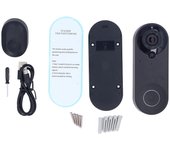 Cámara de video con timbre HD 1080P, 2 MP, gran angular de 150 grados, visión nocturna infrarroja, detección de movimiento