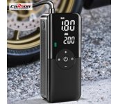 Nuevo compresor de aire con pantalla digital inalámbrica, bomba de aire portátil para automóvil, inflador de neumáticos, bomba de aire para motocicleta, batería externa de 4000 mAh, linterna negro