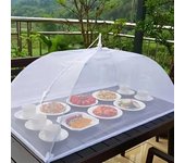 Carpa plegable de malla blanca para alimentos, grande, plegable, lavable, de malla transparente, ideal para picnics, barbacoas y fiestas al aire libre, protege de los insectos. 60*40cm blanco