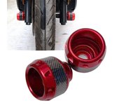 1 par de deslizadores de marco de horquilla delantera de motocicleta, protectores universales contra choques de ruedas para scooters y motocicletas One Size negro