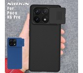 NILLKIN Funda protectora para cámara Xiaomi Poco X6 Pro 5G, lente esmerilada, carcasa trasera mate 360 para PocoX6Pro for Poco X6 Pro 5G negro