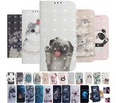 Funda de teléfono con tapa de animales para Samsung Galaxy A3, A5, J5, J3, 2017, A6, A7, A8, A9, J6 Plus, A750, J330, billetera de cuero, funda para libro de tarjetas For A3 2017 A320