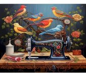 Ruopoty-Kit de pintura al óleo por números, máquina de coser, dibujo por números para adultos, imagen para colorear, regalo artesanal pintado a mano 40x50cm NO Frame