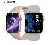Reloj inteligente YurKem IWO Serie 7 de 2 pulgadas con carga inalámbrica, ritmo cardíaco, rastreador de Fitness para hombres y mujeres, reloj inteligente deportivo para IOS y Android negro