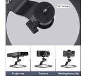 Soporte para proyector LT04 de VIJIM, soporte para proyector móvil, soporte universal ajustable y extraíble para estudio y hogar negro
