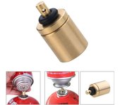 Adaptador de recarga de gas de 5 piezas Conector de estufa de camping al aire libre Adaptador de recarga de bote de combustible de butano Accesorios de quemador de gas