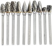 Accesorios de molienda eléctrica, fresa de carburo de acero de tungsteno, 10 Uds., 0,12x0,24 pulgadas