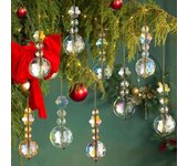 12 piezas de bolas de cristal para Navidad, adornos iridiscentes para colgar en el árbol, mini bolas de prisma para decoración de fiestas, bodas y el hogar 12pcs