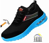zapatos de trabajo protectores verano transpirables zapatos de seguridad antiperforación zapatillas de seguridad para el trabajo zapatos de trabajo cómodos para hombre botas de trabajo 37