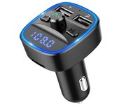 Transmetteur FM Bluetooth, Bluetooth Lecteur MP3 Adaptateur Radio sans Fil Kit Émetteur FM Voiture Chargeur