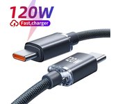 Cable USB tipo C a USB C PD de 120 W para iPhone 15 Pro Max, cable de datos de carga rápida, cable USB tipo C de 0,25 m/1 m/1,5 m/2 m 1m azul