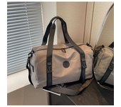 Bolsa de viaje portátil, bolsa de deporte de tendencia de ocio para mujer, bolsa de fitness, bolsa de natación con separación seca y húmeda, bolsa de equipaje de viaje para mujer negro