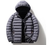 Abrigo de invierno acolchado para hombre, chaqueta acolchada de plumón ajustada, cálida y multicolor. L