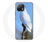 Coque pour Xiaomi Mi 11 Lite Cacatoès Perroquets blanc Oiseaux