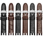 Correa de reloj clásica de cuero genuino para la serie Swatch Yrs403 412 402G Boca curva cóncavo-convexa Piel de vaca 21 mm Accesorio de correa de reloj para hombre 21mm