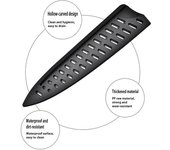 Funda para cuchillo de cocina, cubiertas de plástico negro para cuchillos, funda protectora para cuchillas, protectores de bordes, funda para deshuesar fruta, pan, herramienta para cuchillos de Chef A8