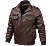Chaqueta de cuero de motocicleta para hombre, cazadora para hombre, chaquetas de PU a la moda, prendas de vestir para hombre, chaquetas cálidas de PU S