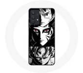 Coque pour Samsung Galaxy A32 4G Sangoku Naruto Luffy one piece Dragon Ball Z fond noir et blanc anime manga
