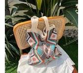 Yogodlns bolso de hombro con patrón geométrico, bolso de mano tejido para mujer, bolsos de gran capacidad, bolso con asa tejida a la moda, bolsa de invierno 35*1*38cm azul