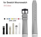 Correa de silicona para Swatch X Omega Moonswatch, hebilla de acero inoxidable de 20 mm y 22 mm, correa de repuesto suave e impermeable para reloj de hombre y mujer 20mm