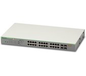 Switch webSmart Gigabit, 24x 10/100/1000-T PoE+, 4x Puertos SFP y PSU fija única, Código de alimentación UE