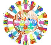 555 Uds. Globos de agua para niños y adultos, juego de globos de llenado rápido, fiesta de verano, diversión fácil y rápida, patio trasero al aire libre para piscina