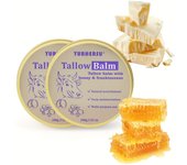 Bálsamo de sebo - Miel y jojoba, sin alcohol, hidratante y reafirmante, para todo tipo de piel, aceite de oliva y vitamina E, crema reparadora multiusos. 100g