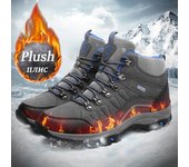 Botas de nieve antideslizantes de invierno para hombre, zapatos de senderismo de felpa para exteriores, botas impermeables de alta calidad, zapatos casuales para hombre, talla 35-46 43