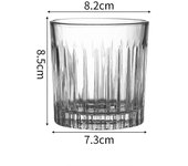 Vaso de cristal transparente Simple a rayas, vaso de whisky, vaso de jugo, vaso de agua