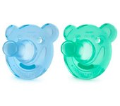 Chupete Avent Ultra Air Happy para bebés de 0 a 6 meses, 2 unidades