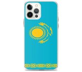 Coque iPhone - Multicolore - Drapeau Kazakhstan - Souple - Compatible iPhone 12 Pro Max - Verticale