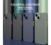 Funda transparente mate con armadura a prueba de golpes para Samsung Galaxy A53 A23 A33 A73 Huawei Honor 50 Pro Xiaomi Redmi Note 11 iPhone 14 13 12 11 Pro Max iPhone 6 Plus negro