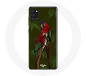 Coque Samsung Galaxy A21S Pionus Perroquet Rouge
