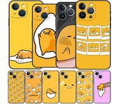 Funda para Apple Iphone 14 11 13 7 12 Pro 7 Xr Xs Max 8 Plus 6 14pro 13mini negro suave teléfono Coque Gudetama iPhone 13 Pro