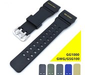 Correa de goma de silicona para reloj Casio G-SHOCK GG-1000, banda de repuesto para GWG-100, correa de reloj deportiva para hombre, accesorios Casio gris