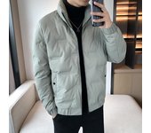 Nueva chaqueta de invierno de plumón para hombre, cuello alto, versión coreana, cálida y moderna para otoño e invierno. M