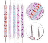 Juego de herramientas para puntear uñas, bolígrafos para puntear uñas, para dibujar y decorar diseños con diamantes de imitación varios colores