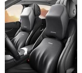Juego de 2 almohadas para el cuello, reposacabezas y espalda lumbar para coche, de espuma viscoelástica, suaves, para el cuello