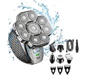 Cortadora de pelo para hombre, afeitadora eléctrica multifuncional para barba, pelo corporal eléctrico inalámbrico lavable plata