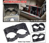 Car Front Center Console Water Cup Holder ert Frame for Mercedes E-Class W212 E200 E260 E300 E320 E350 E400 A2126800110 negro