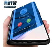 Funda de espejo con revestimiento de cuero para Samsung Galaxy S23 S22 S21 Ultra Plus A04S A14 A24 A34 A54 A23 A53 A73 A13 A22 A32 A52 A72 M14 5G 4G Max Flip Cover For Samsung Galaxy M13 4G negro