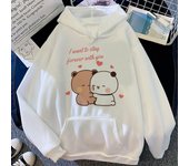 Sudadera con capucha Bubu Dudu para mujer, unisex, de anime, polar, harajuku, de manga larga, unisex, de los años 90 2XL