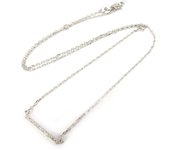 Les Trésors De Lily [K3713] - Collar de plata 'Diosa' blanco blanco