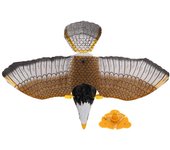 Juguete interactivo para gatos con forma de águila realista, sonido y luz, automático, para puerta y pared.