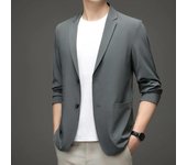 Chaqueta de traje informal de verano para hombre, talla grande, ligera, con protección solar, estilo maduro. XL blanco