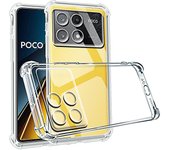 Funda de teléfono a prueba de golpes para Xiaomi Poco X6 Pro 5G X6 X5 X4 X3 Pro NFC transparente silicona suave TPU Pocco X 6 5 4 3 contraportada Poco X6 Pro 5G transparente